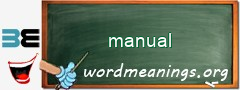 WordMeaning blackboard for manual